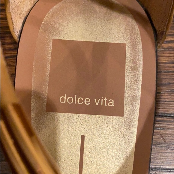 Tan and Gold Dolce Vita Sandals - Picture 2 of 3